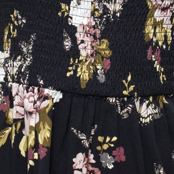 Disturbia Revival Floral Puff Sleeve Shirred Mini Dress - Women's 4 - Picture 2 of 4